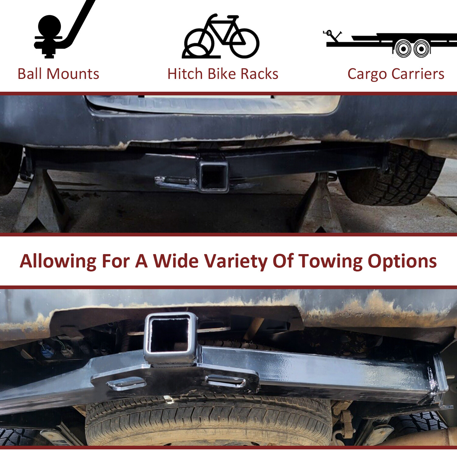 Trailer Hitch Rear Bumper Tow Kit For 2014-18 Chevy Silverado / GMC Sierra 1500