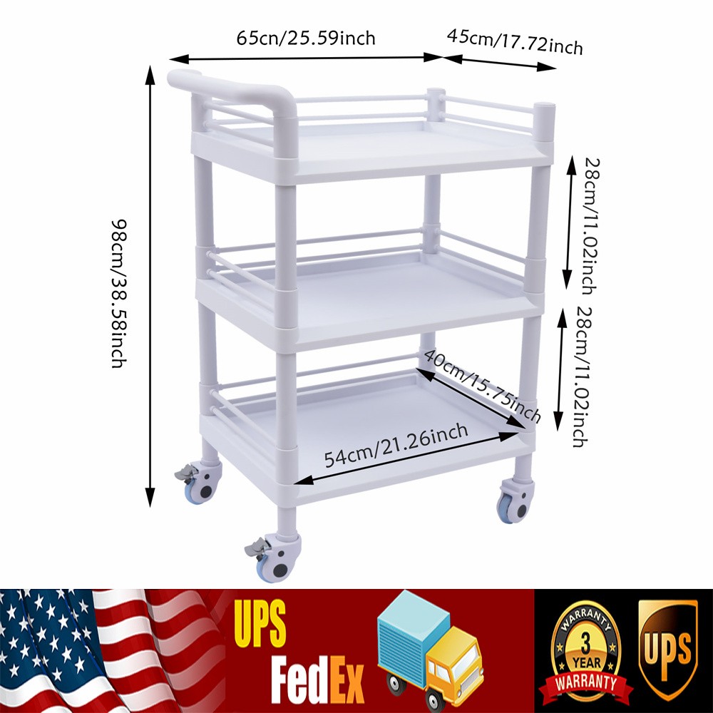 Salon Trolley Esthetician Utility Cart Facial Rolling Storage Beauty Spa Station