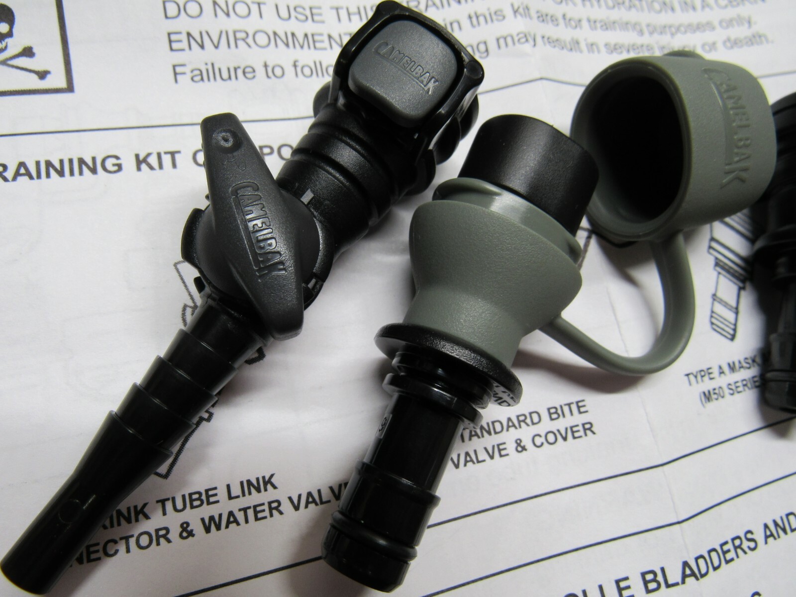 Camelbak Hydrolink Hydration Conversion Kit Bite Valve Foliage W/ Mask adapters