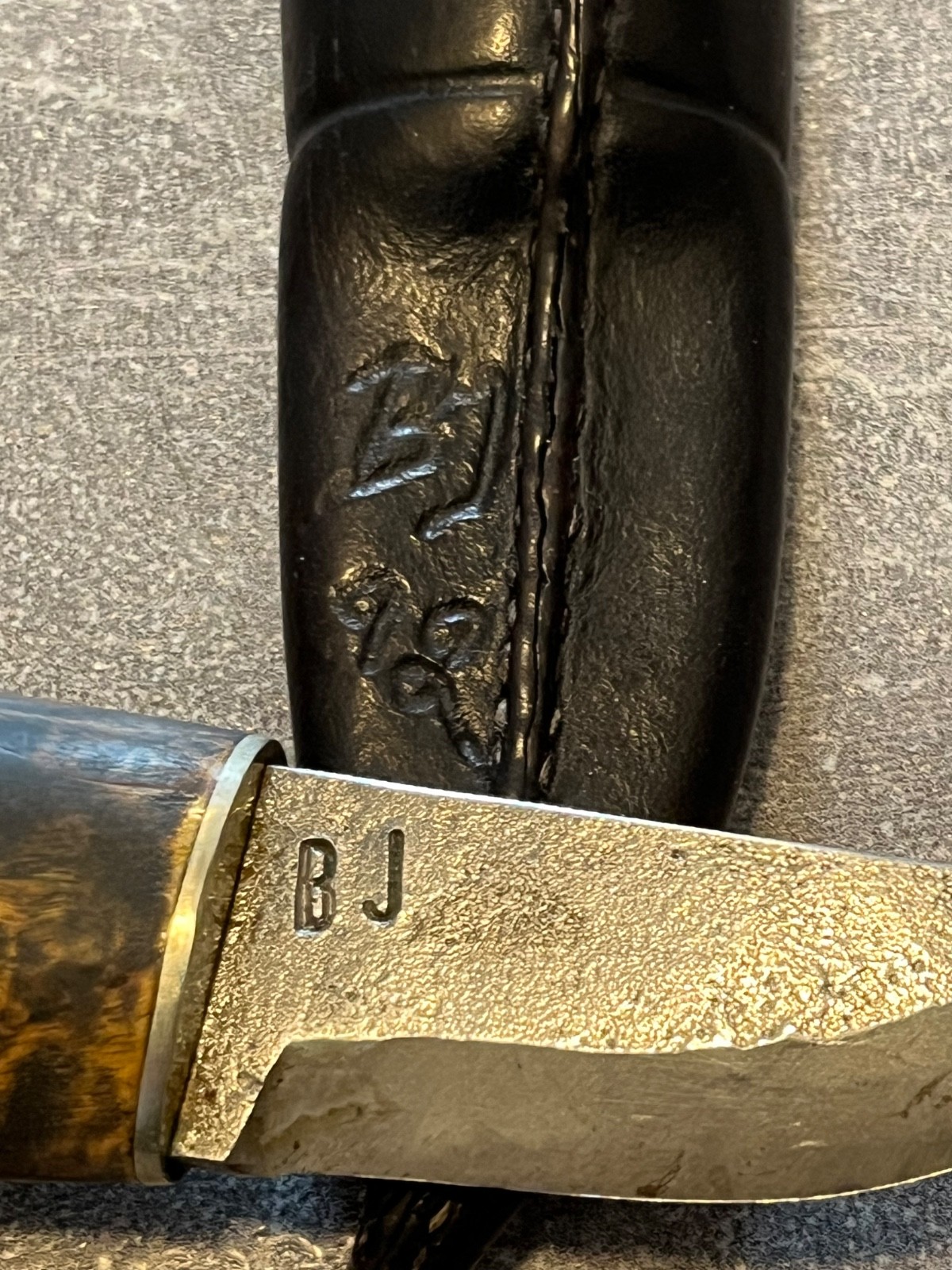 vintage swedish handmade knife puukko by BJ hunting fishing camping