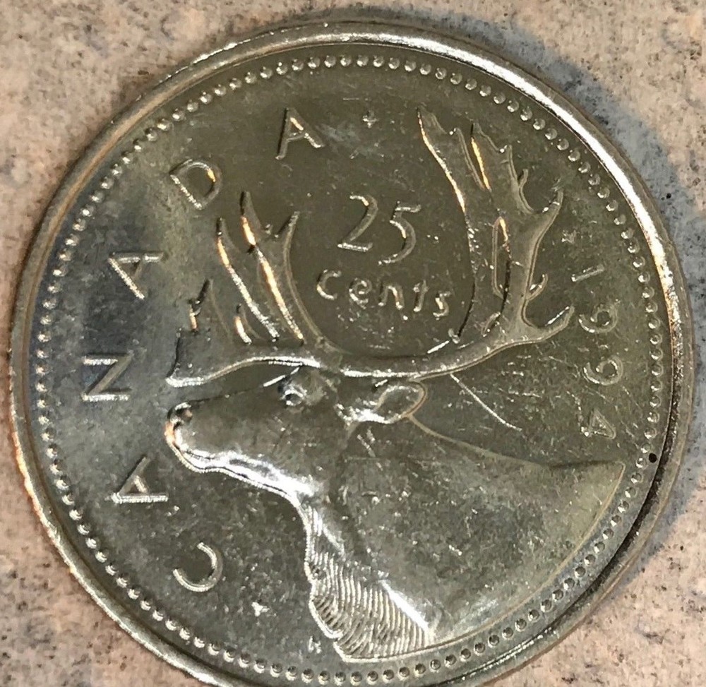 1994 25 Cents Canada