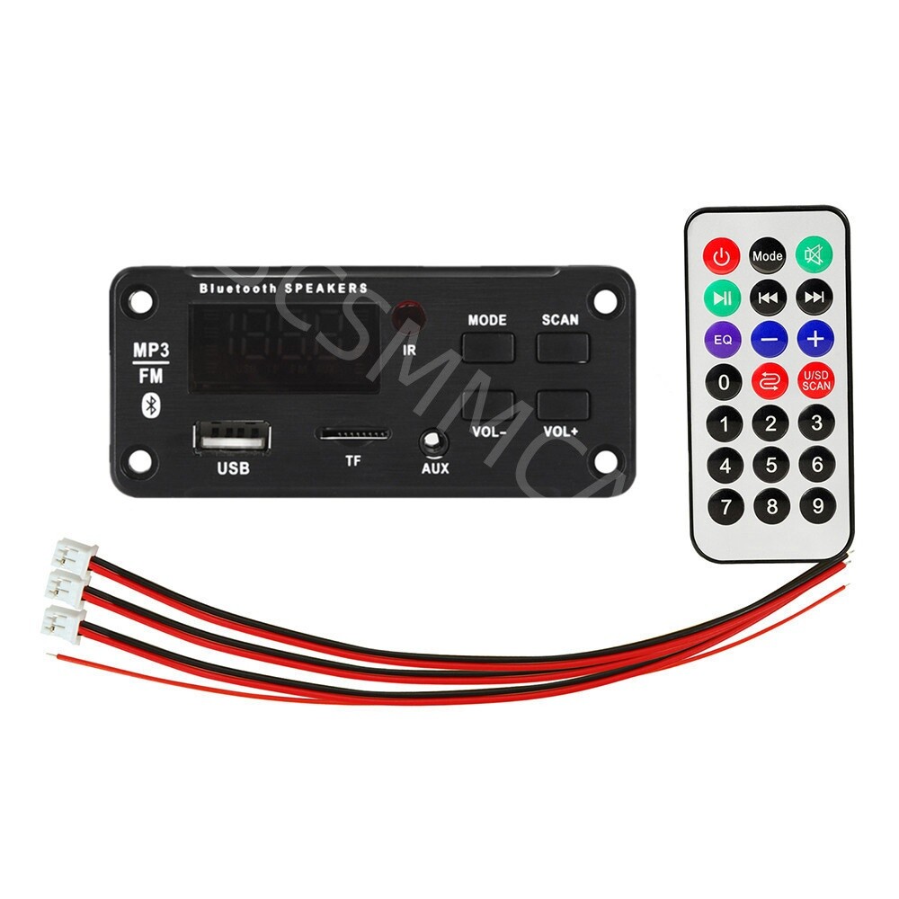 Amplifier Bluetooth 5.0 MP3 Player Decoder Board 12V Car FM Speaker Module 2x25W