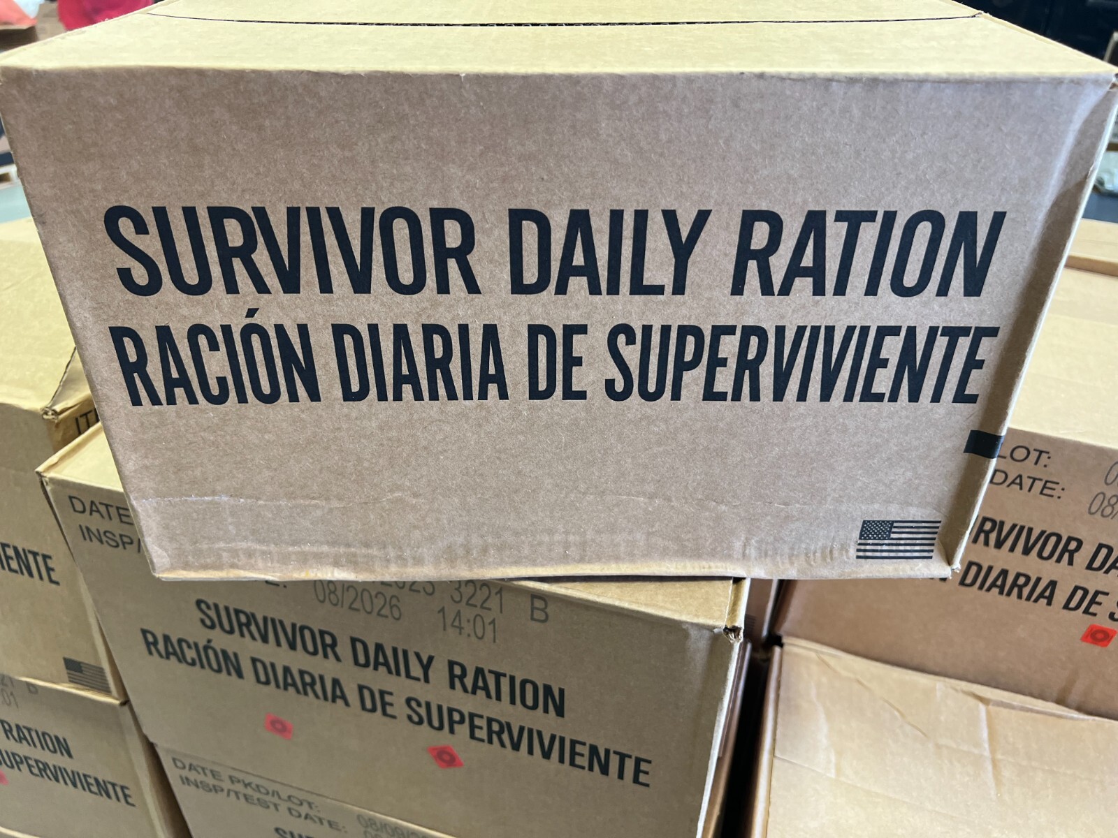 Survivor Daily Ration MRE 8/26 inspection date Meals Emergency New Rare 20 meals
