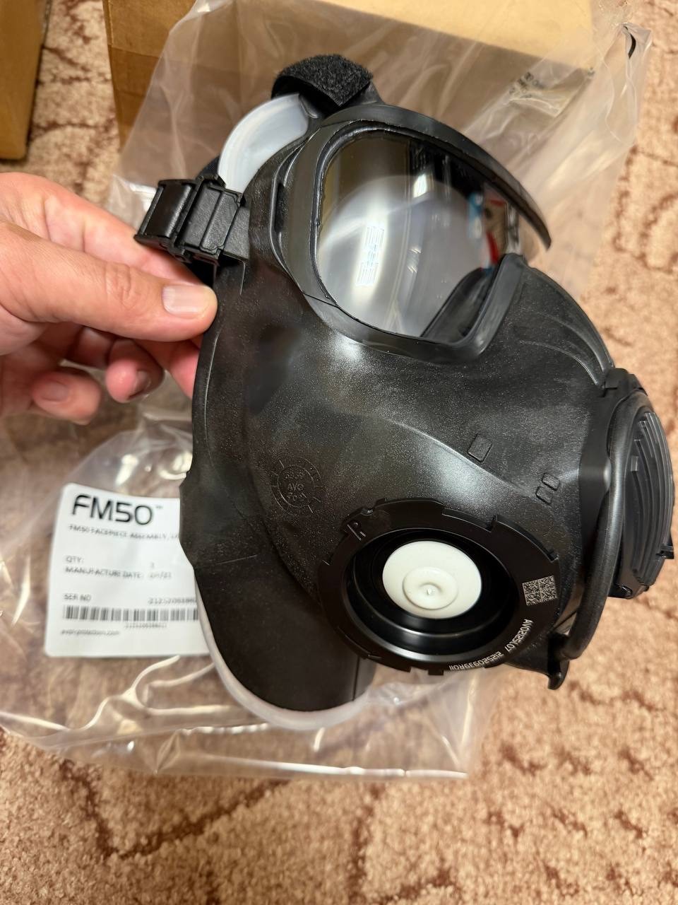 Avon FM50 Gas Mask Respirator Full Face NBC CBRN New Sealed Size L Kit