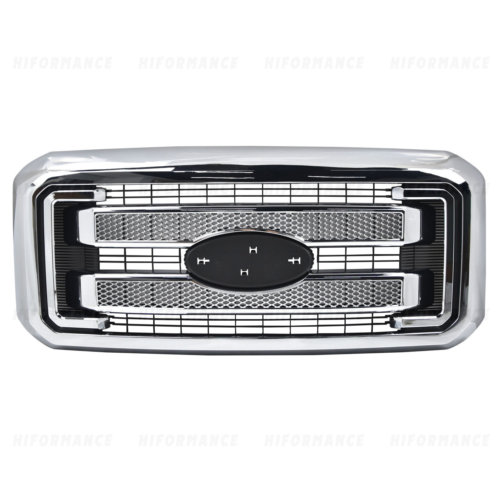 Platinum Front Grille Upper Grill Chrome For 2011-16 Ford F-250 F350 Super Duty