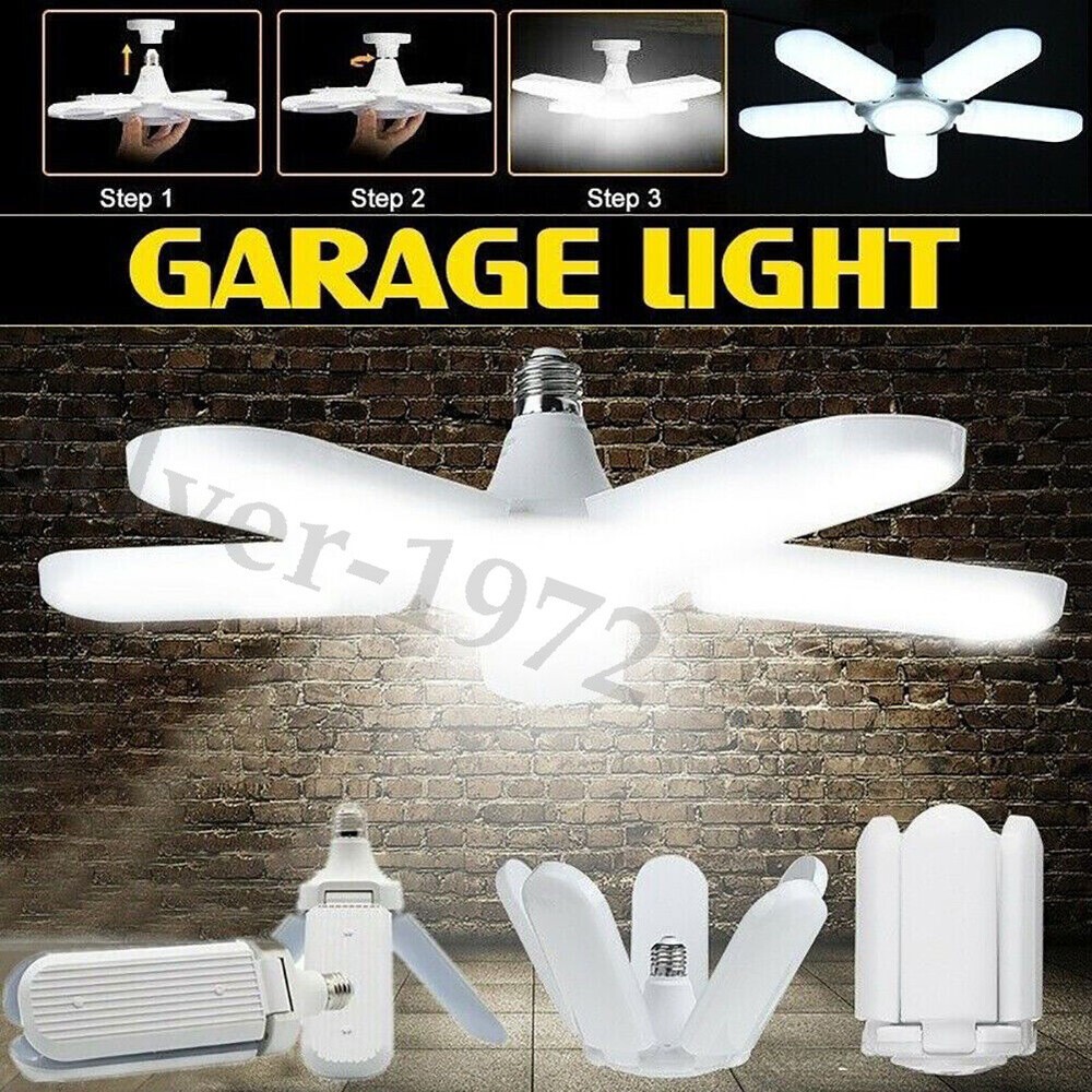 6000000LM LED Garage Light Super Bright Work Ceiling Lights Deformable Bulb WD