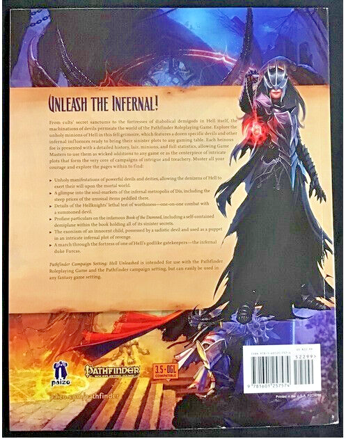 Pathfinder ~ Campaign Settings ~ Hell Unleashed ~ Paizo ~ OEJ