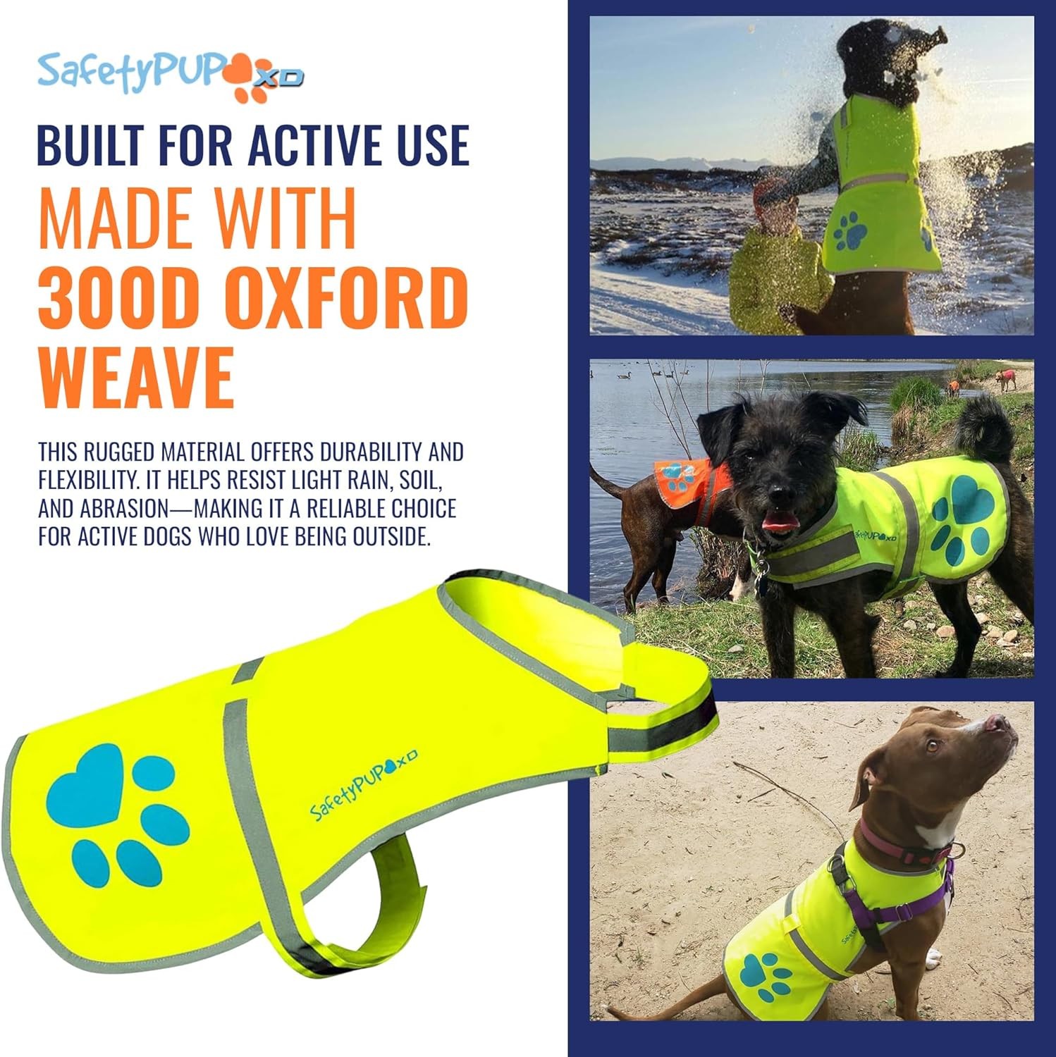 SafetyPUP XD Dog Reflective Vest Hi-Vis Visibility Vest