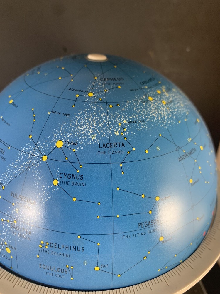 Vintage MCM Replogle Celestial Desk Globe Star Sky Constellations EUC Zodiac