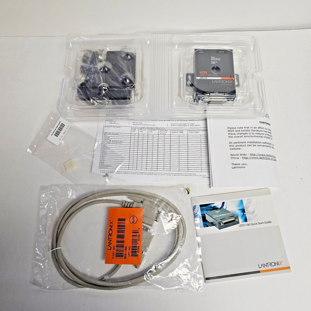 Lantronix UD1100002-01 Ethernet Device Server New (Open Box)