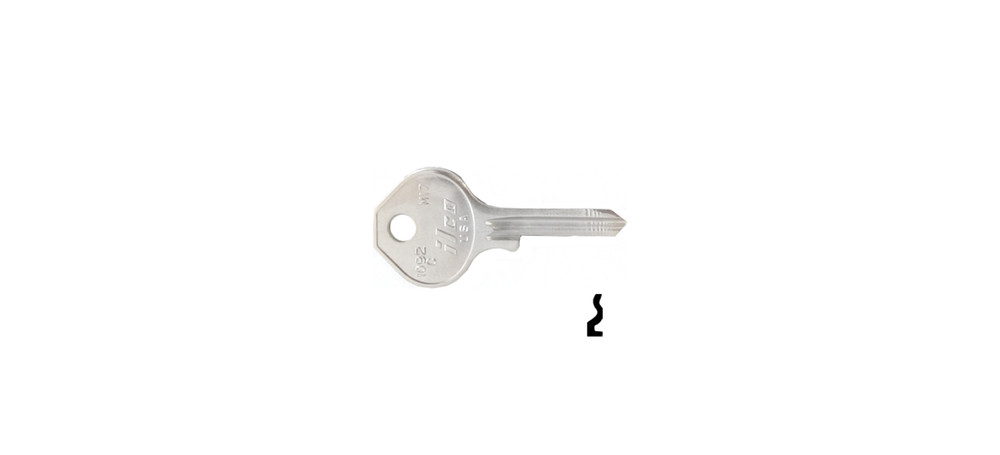 Kaba Ilco 1092C Master/Dexter M17 Blank Utility Key Silver