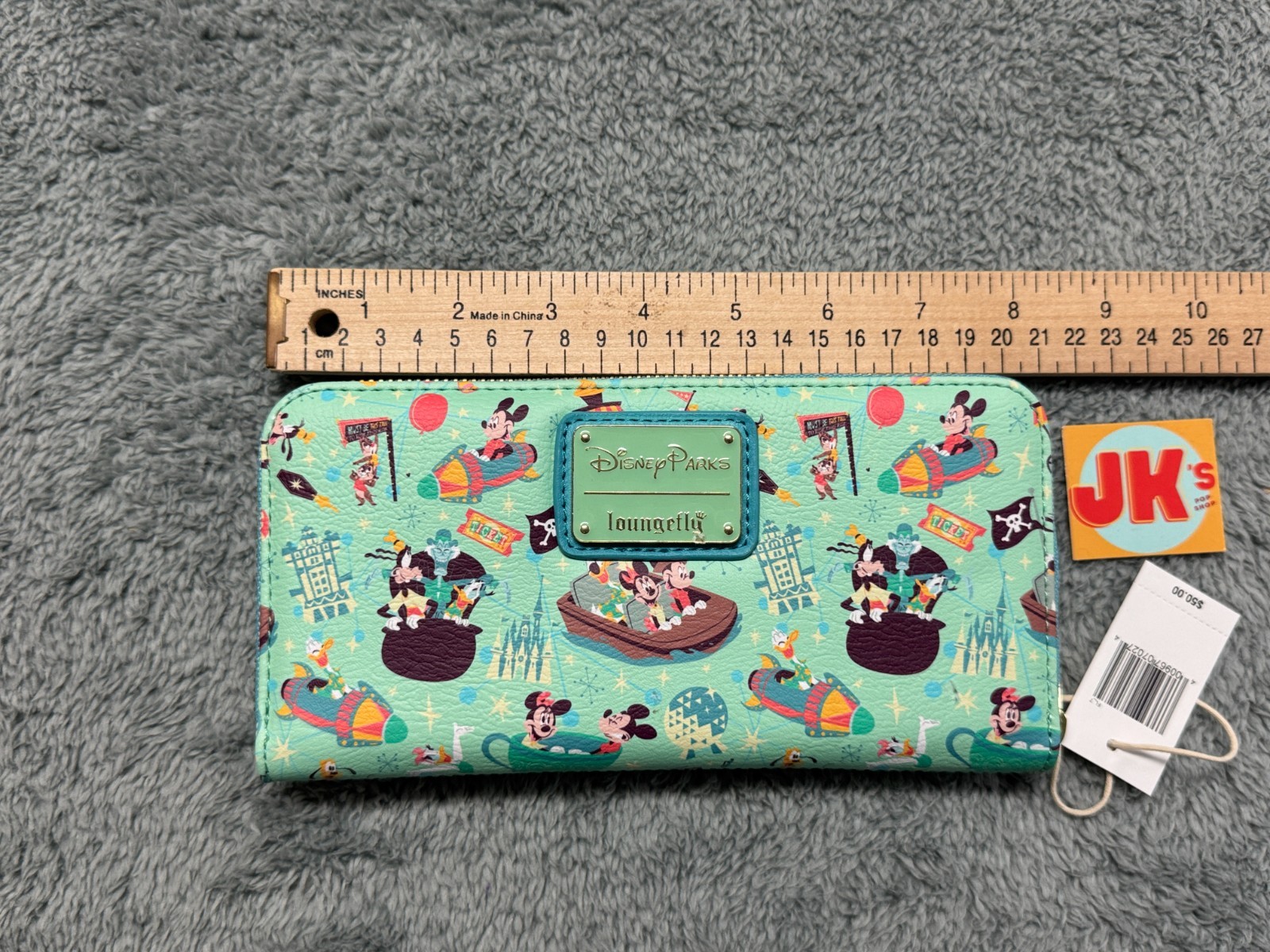 NEW Disney Loungefly Wallet Play In The Park Mickey And Friends Attractions