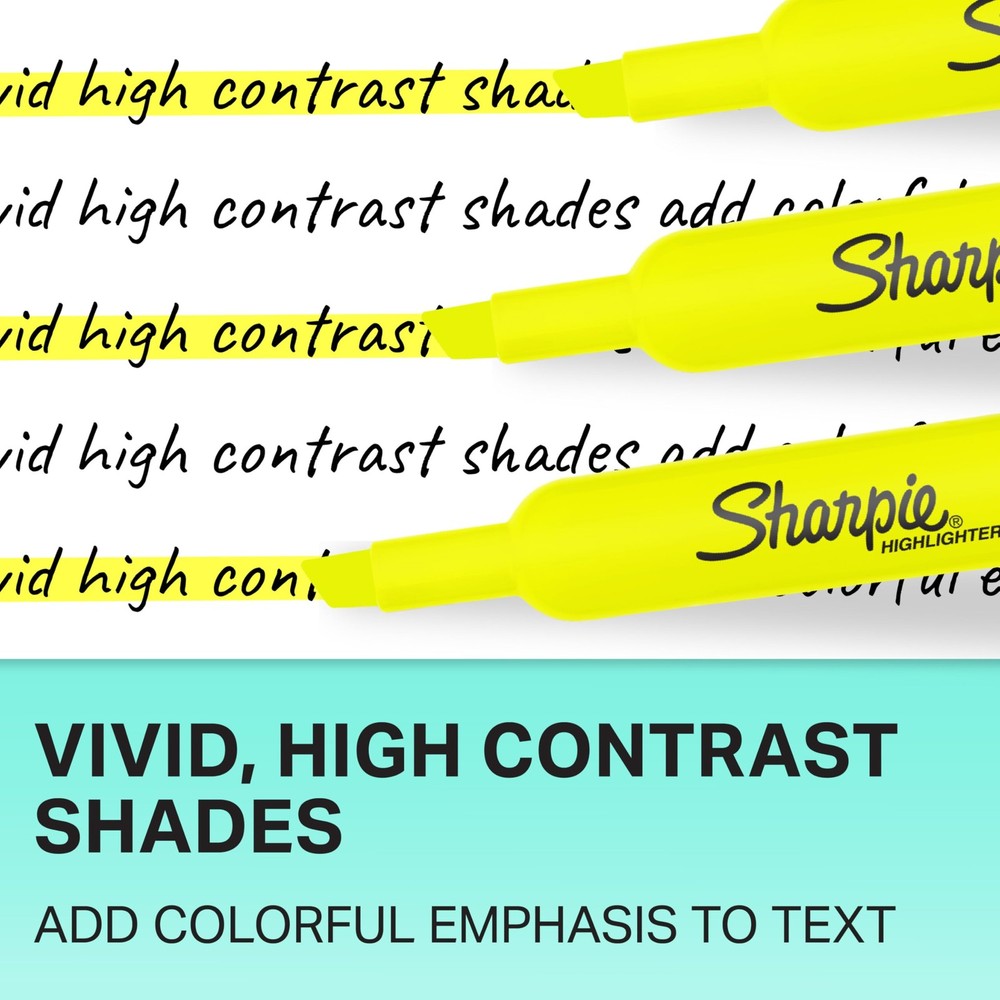 Sharpie Tank Style Highlighters Chisel Tip 12 Count (Pack of 1), Assorted