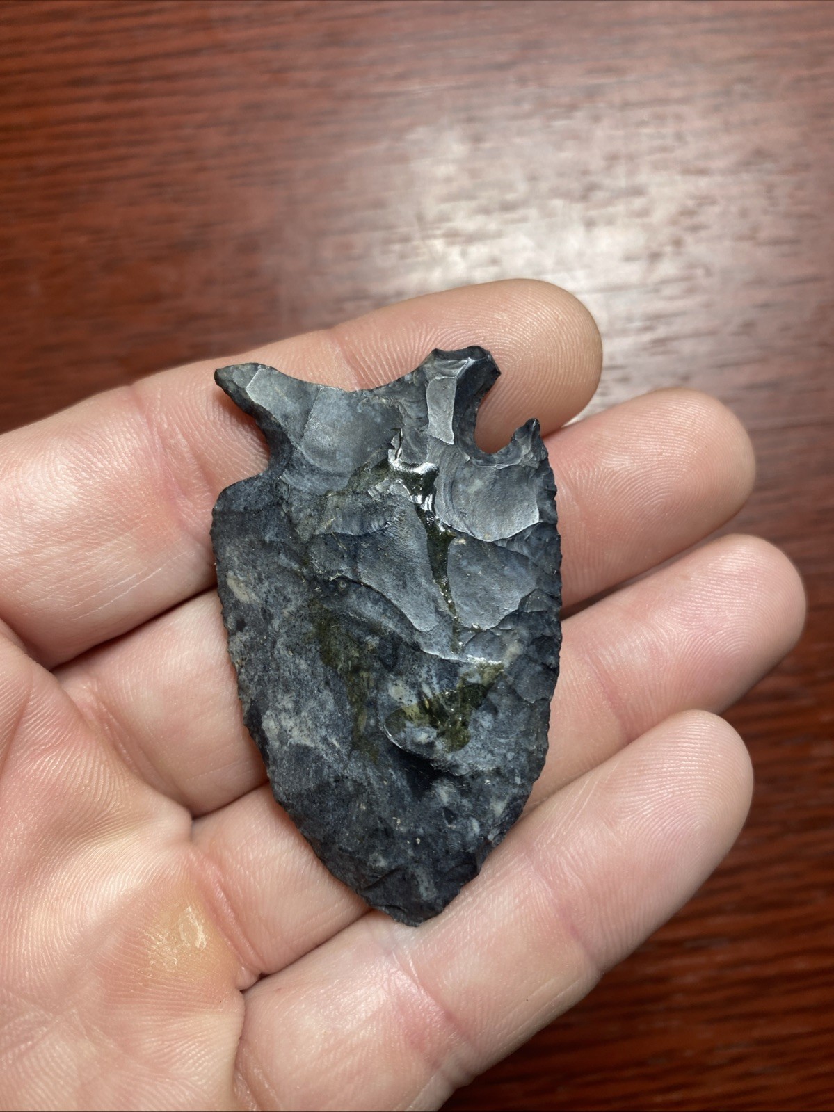 MLC s8279 2 1/4” Intrusive Mound Coshocton Chert Arrowhead Ohio Stone Artifact