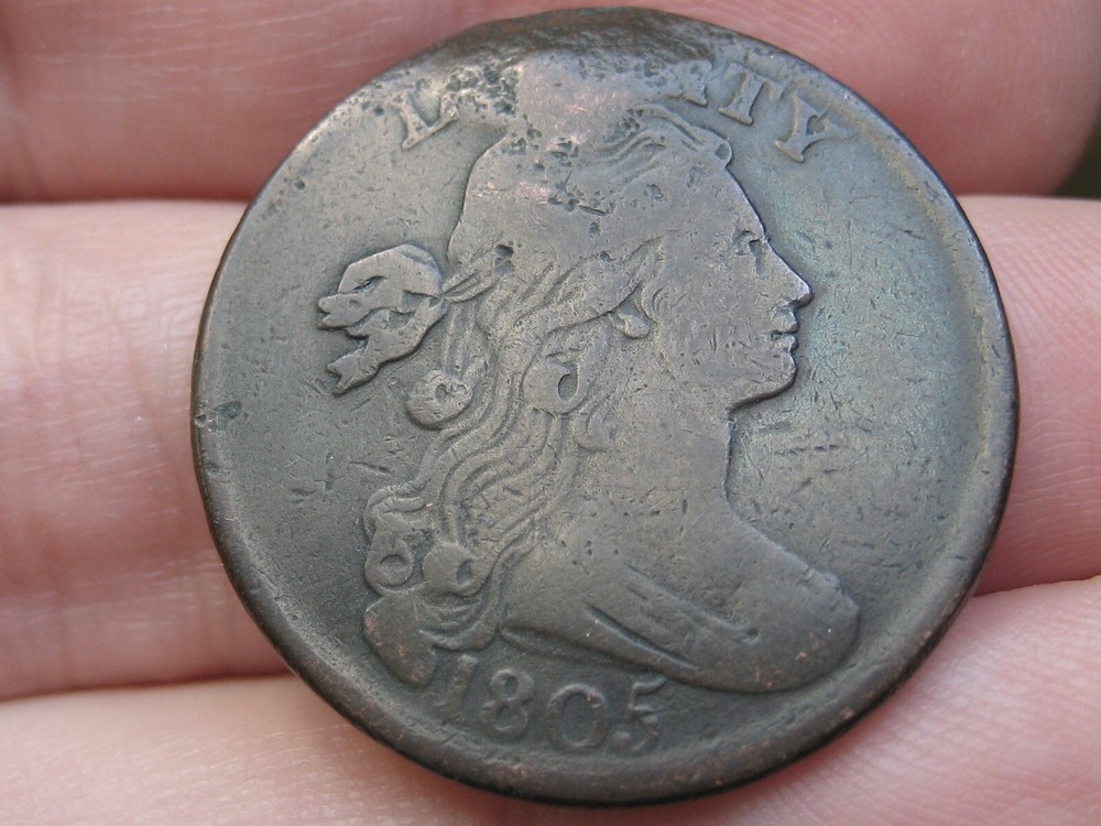 1805 Draped Bust Large Cent Penny- Fine/VF Details