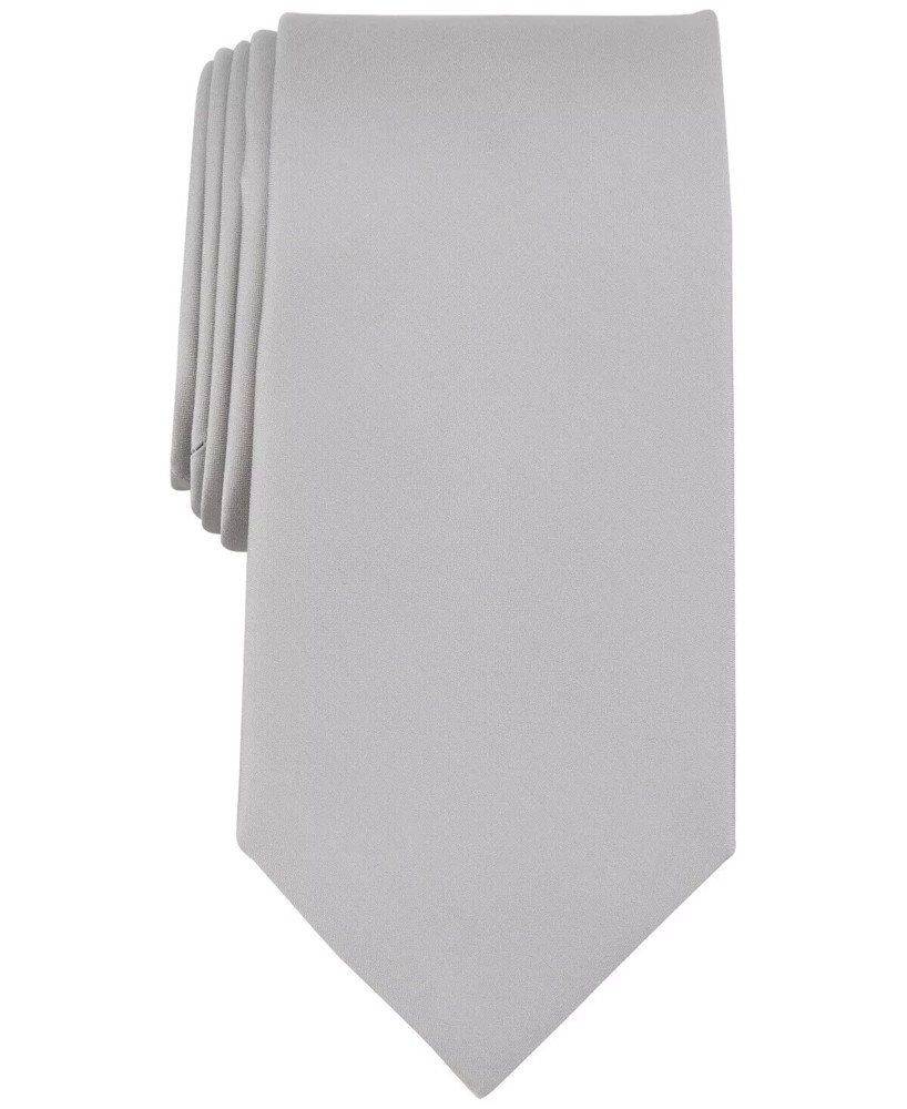 Michael Kors Mens Silver Sapphire Solid Tie- OS