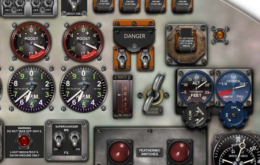 AVRO LANCASTER COCKPIT instrument panel CDkit