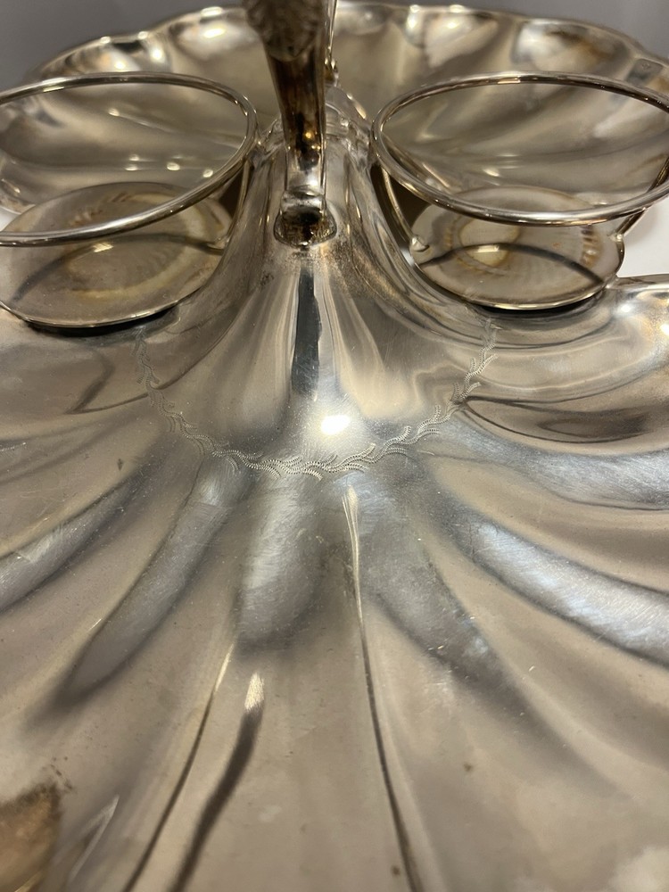 Large Victorian Walker & Hall Silver Plated Double Strawberry Server