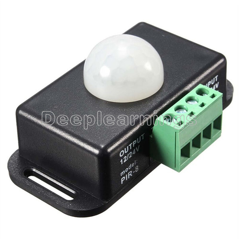 DC 12V-24V 8A Automatic Infrared PIR Motion Sensor Switch For LED light Stylish