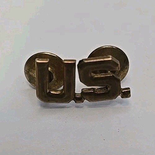 WWII U.S. Insignia Pin Army AAF Officers Uniform Collar NS MEYER Vintage