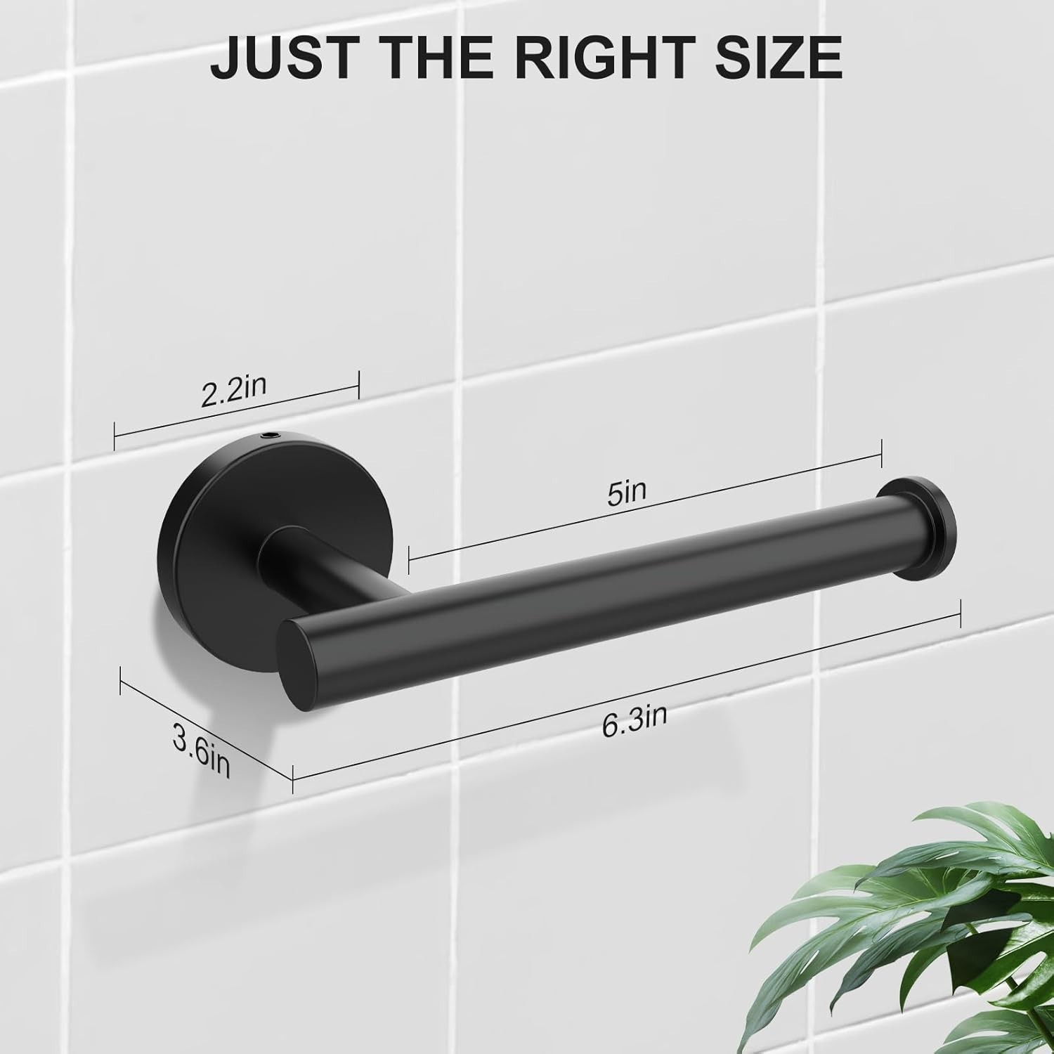 Matte Black Toilet Paper Holder Wall Mount 304 Stainless Steel