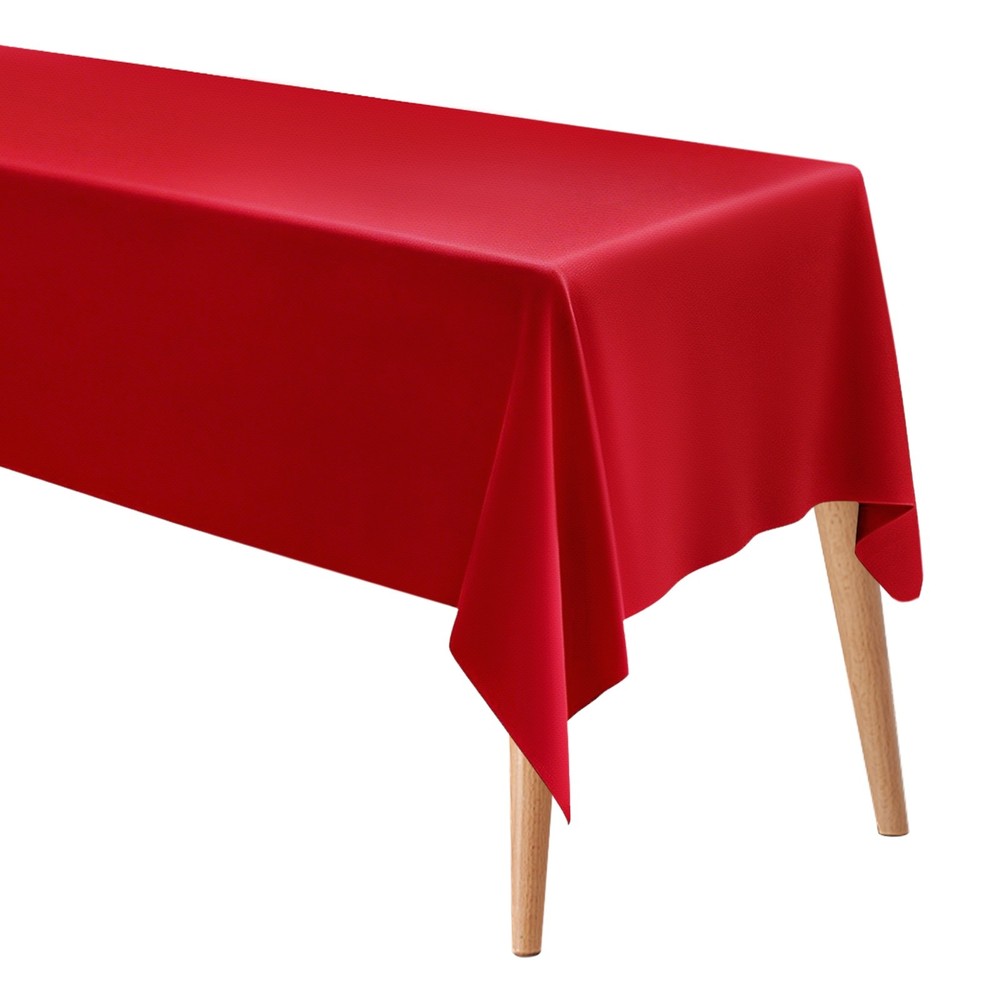 150x300cm Rectangle Tablecloth, Thickened Polyester Table Cloth Red