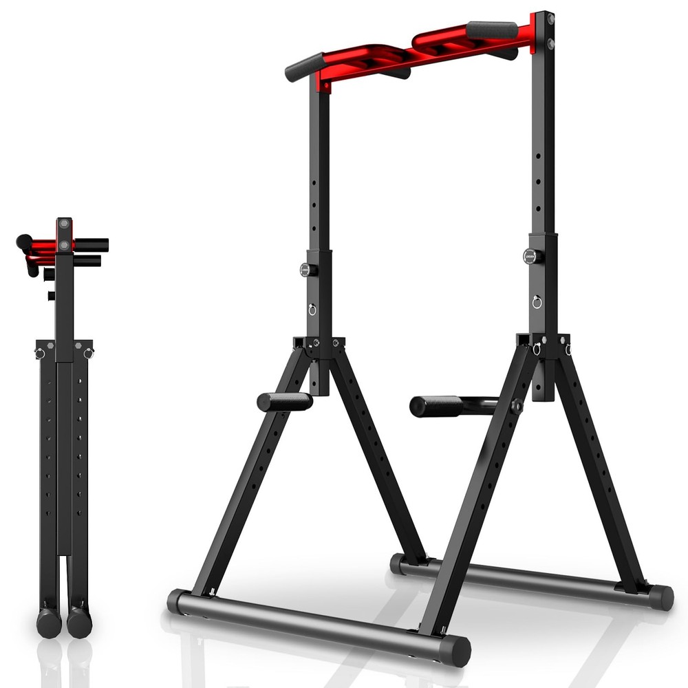 Power Tower Pull Up Dip Station Pull Up Bar Adjustable, Multifunction Home Gy...