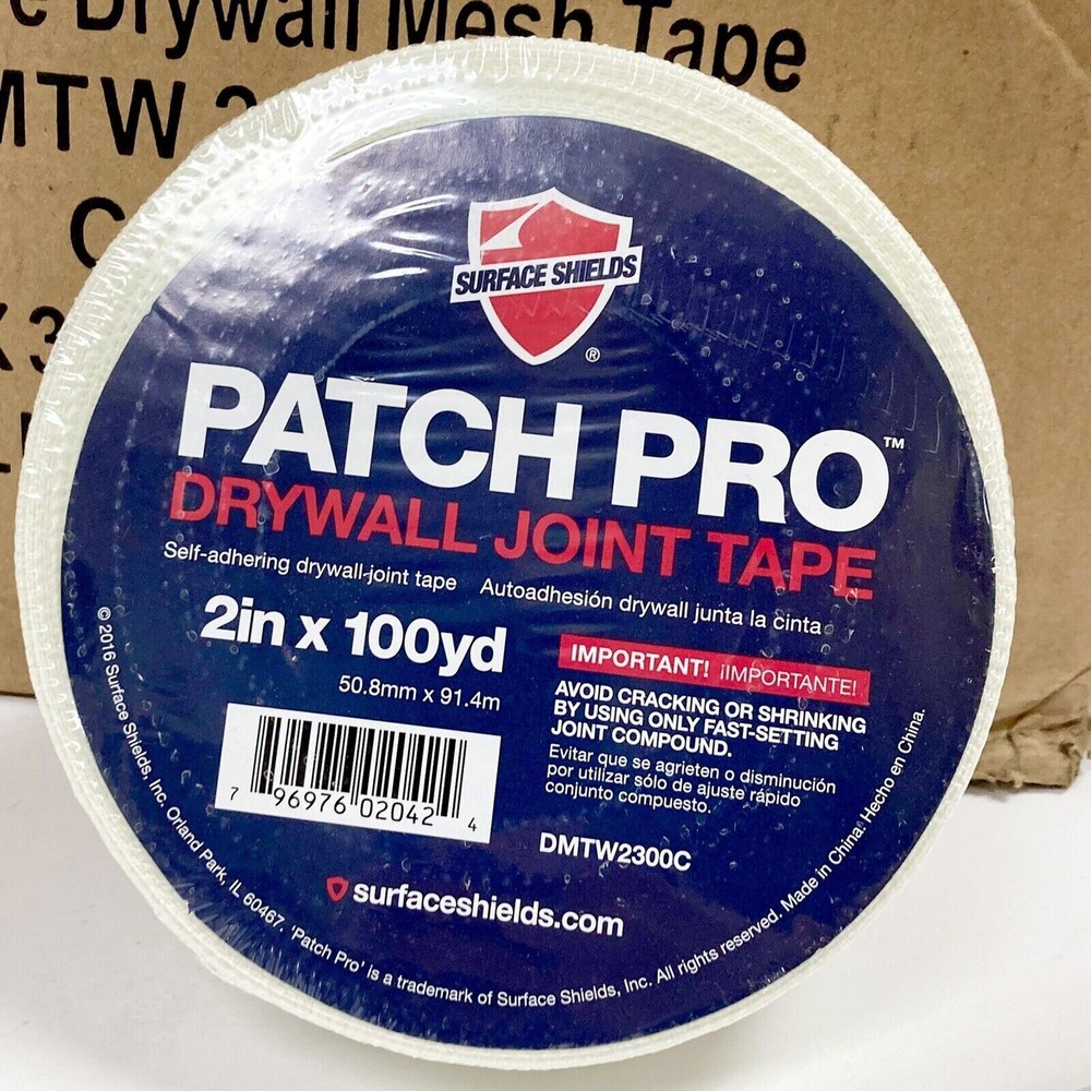 24 Rolls Surface Shields Patch Pro 2" X 100yds Self-adhering Drywall Joint Tape