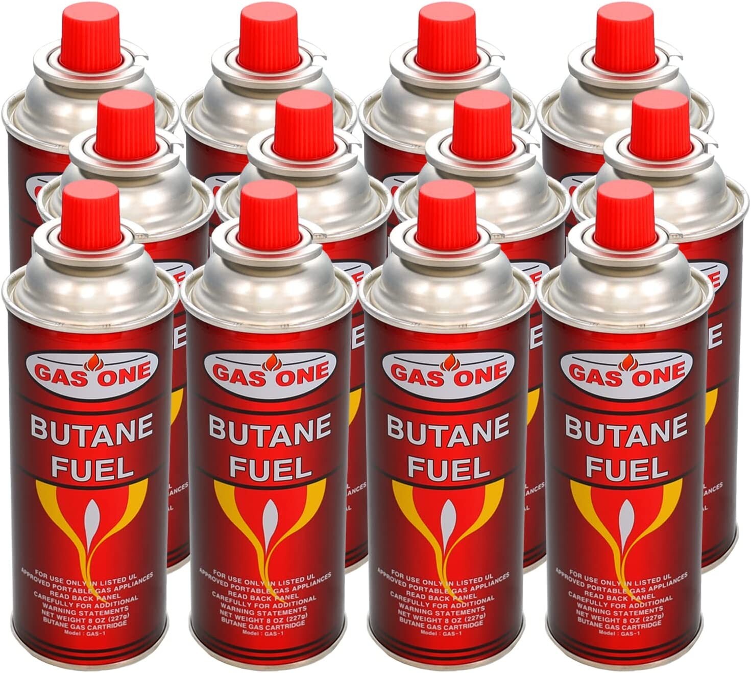 12 Butane Fuel GasOne Canisters for Portable Camping Stoves