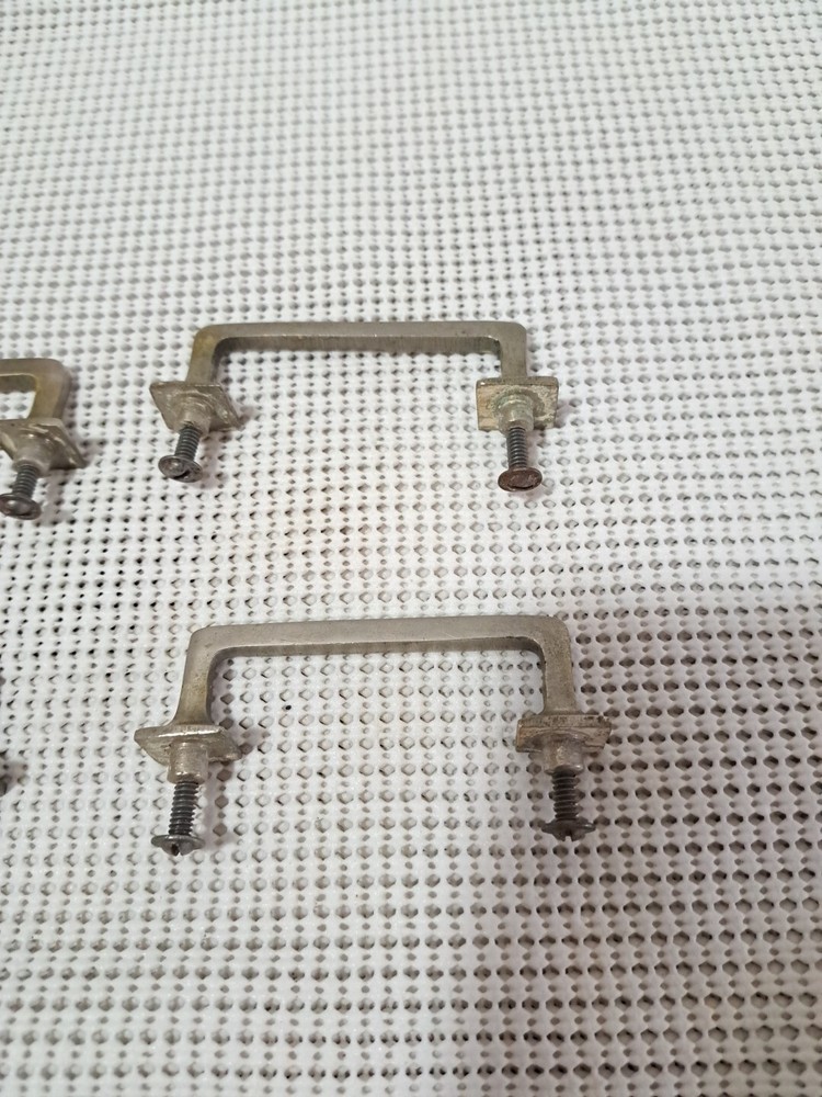 Salvaged Cabinet Drawer Pulls Handles (Brass Brushed Nickle or Aluminum) Pull