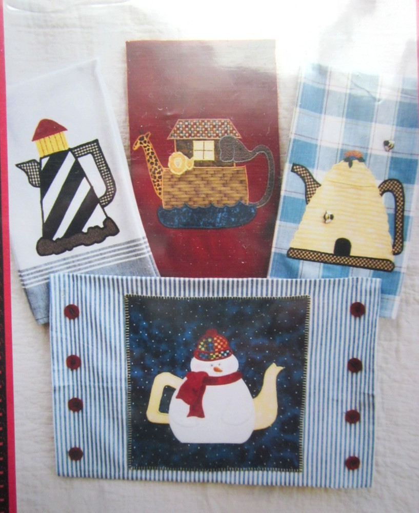 Tea-Riffic Appliques Pattern Four Different Applique Designs ~ SWD153