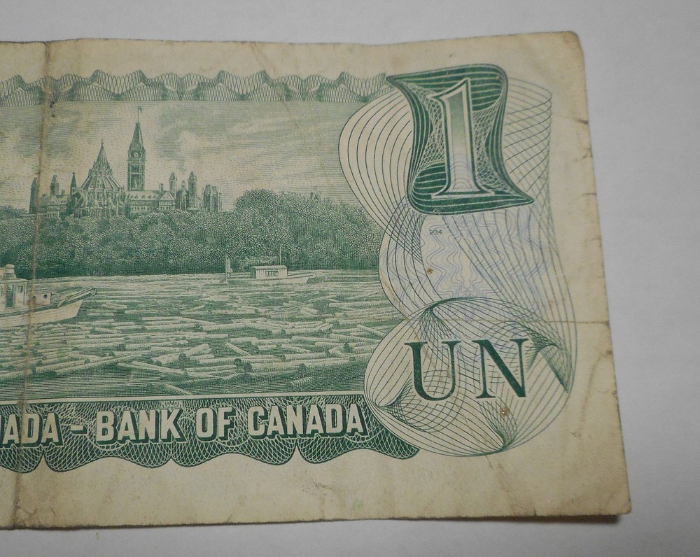 2 1973 One Dollar Notes Bills Canada Lot