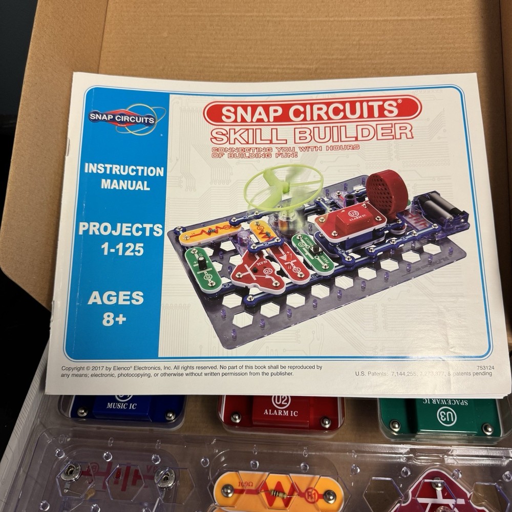 Snap Circuit SB-125 Skill Builder 125 STEM Projects With Fun Sounds