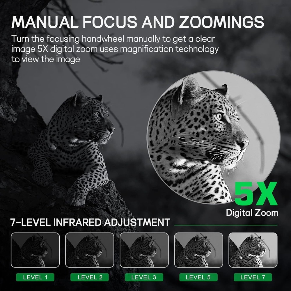 Advanced Night Vision Binoculars with 36MP & 4K Video for Nighttime Exploration