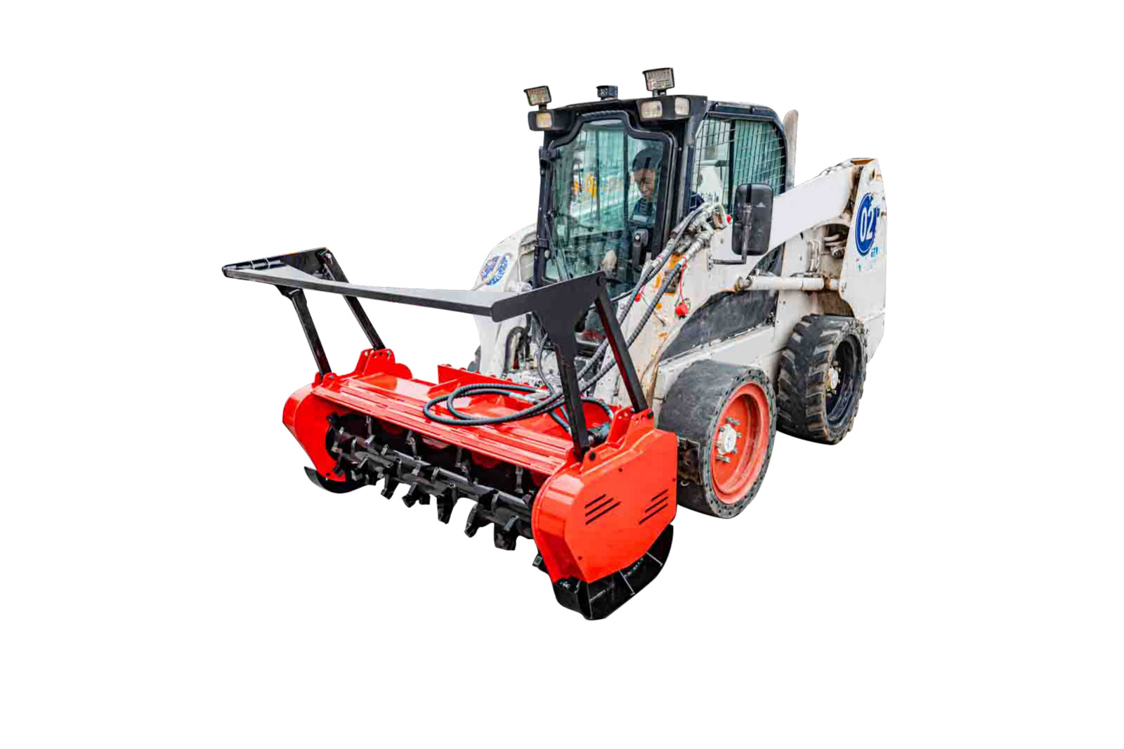 High-Flow Heavy Duty 60"Forestry Mulcher for Bobcat with Wood Chipping Function