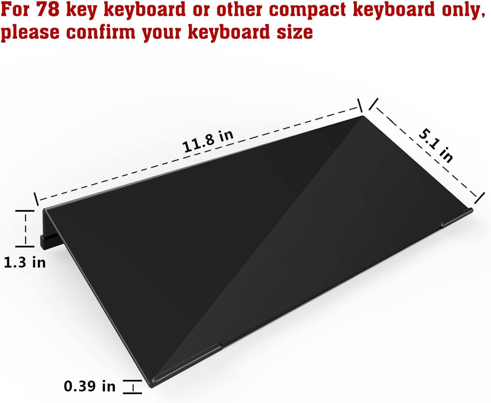 Mini Computer Keyboard Stand-11.8'' X 5.1''-Small Computer Keyboard Tray Acrylic