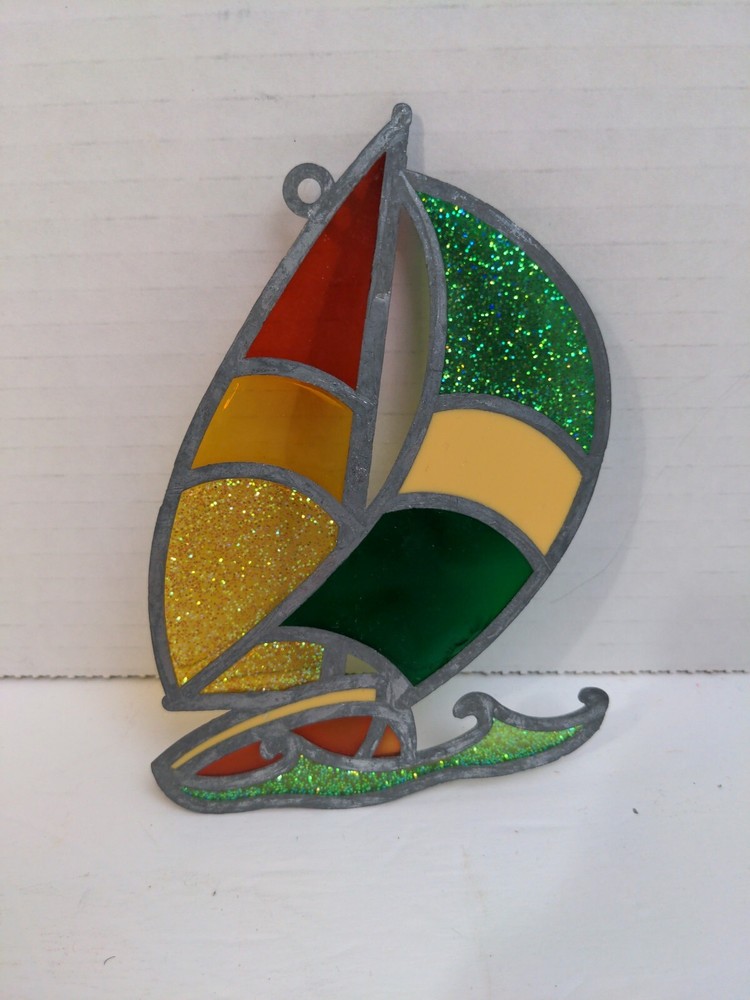 Suncatcher Sailboat Sparkle 5" × 3.5"