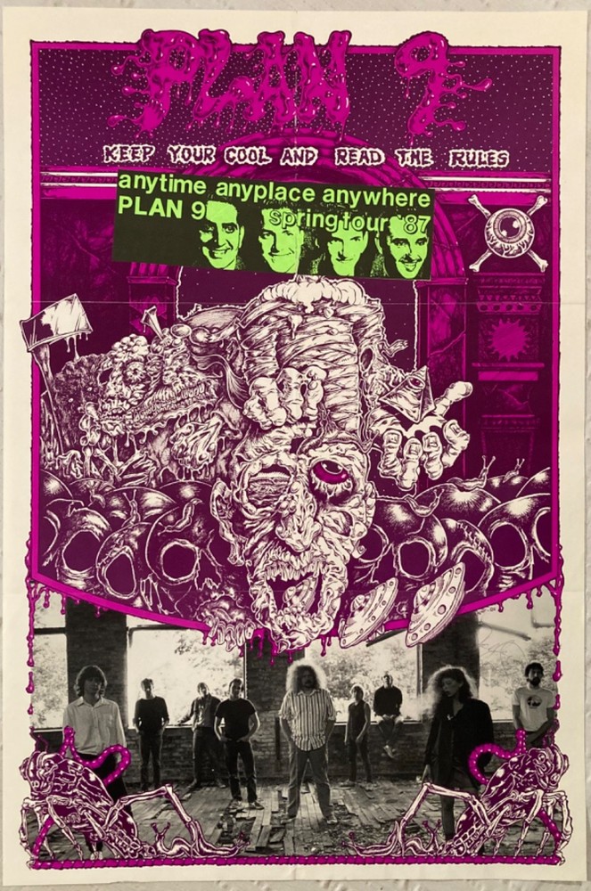 Plan 9 1985 Promo Poster With Tour Sticker Keep Your Cool And Read The Rules X