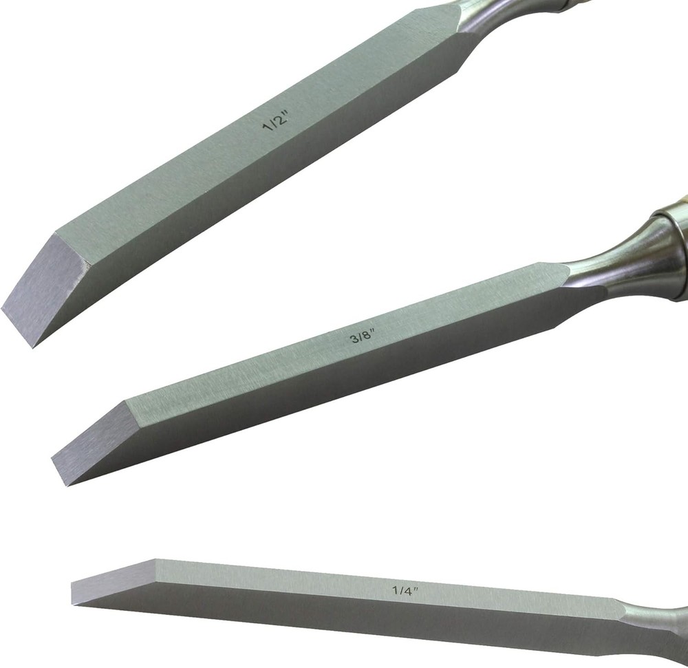 Professional Woodworking Cabinetmakers Mortise Chisel set Chrome-Vanadium 3PC