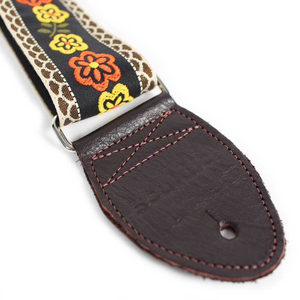 Souldier "Marigold" Pattern Guitar Strap 2" - Orange & Yellow