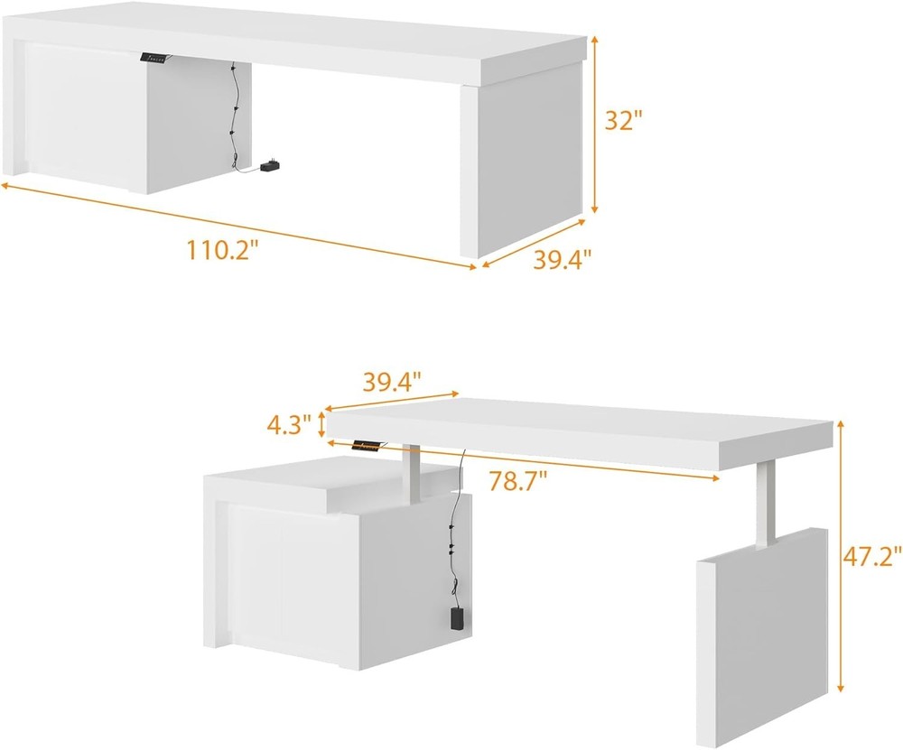 Adjustable Kitchen Island with Storage