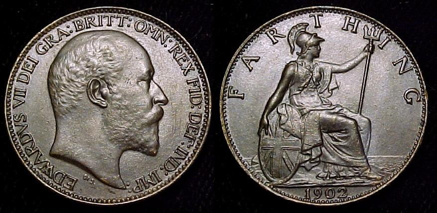GREAT BRITAIN 1902 Farthing Ch UNC