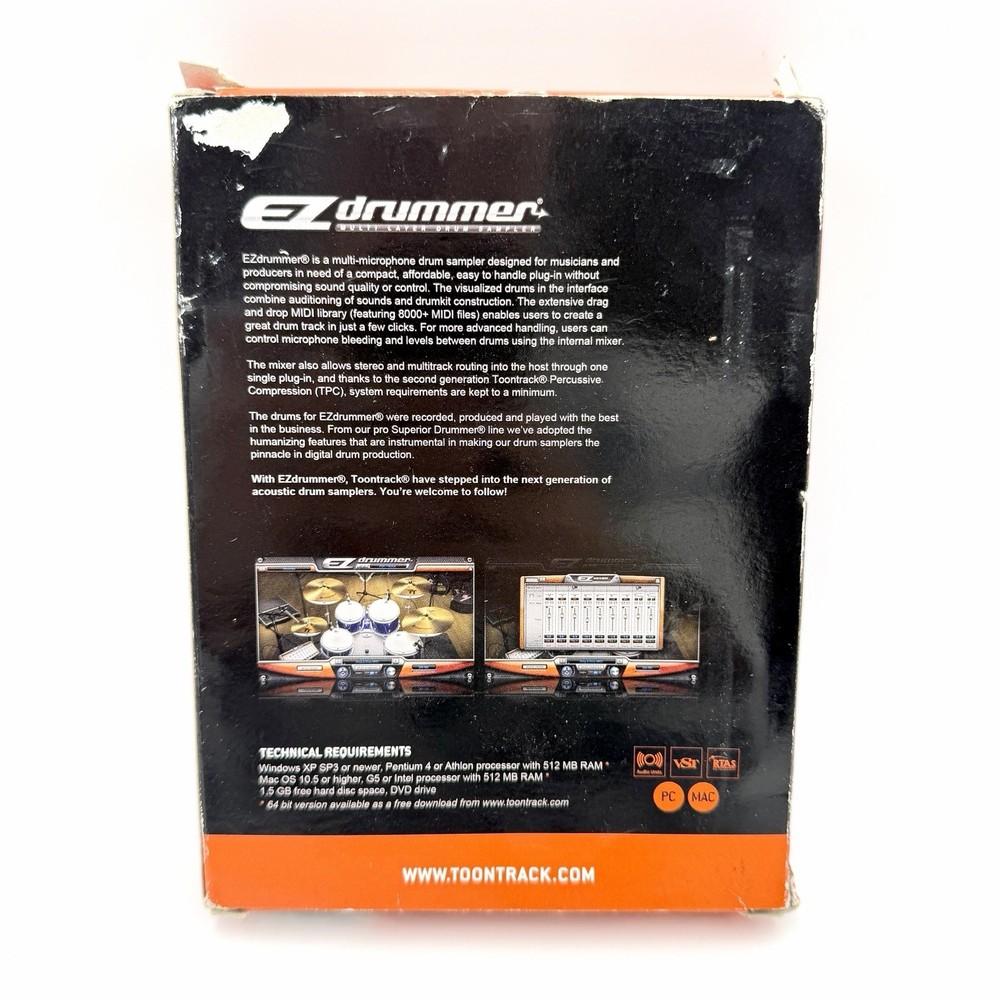 TOONTRACK EZ DRUMMER Multi Layer Drum Sampler DVD With Serial#