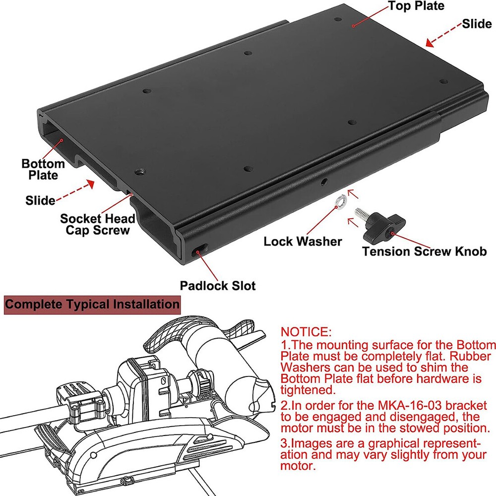 Minn Kota MKA-16-03 AP/PD Quick Release Bracket- 1854035