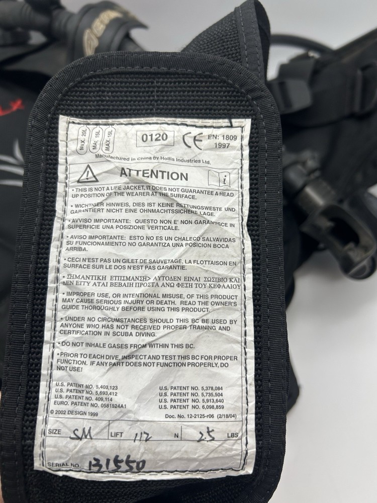 Aeris Small Atmos Lx Scuba BCD “NOT TESTED”