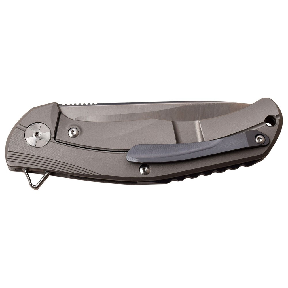 MTech USA Evolution Manual Folding Knife-Titanium Handle-Ball Bearing Pivot-Clip