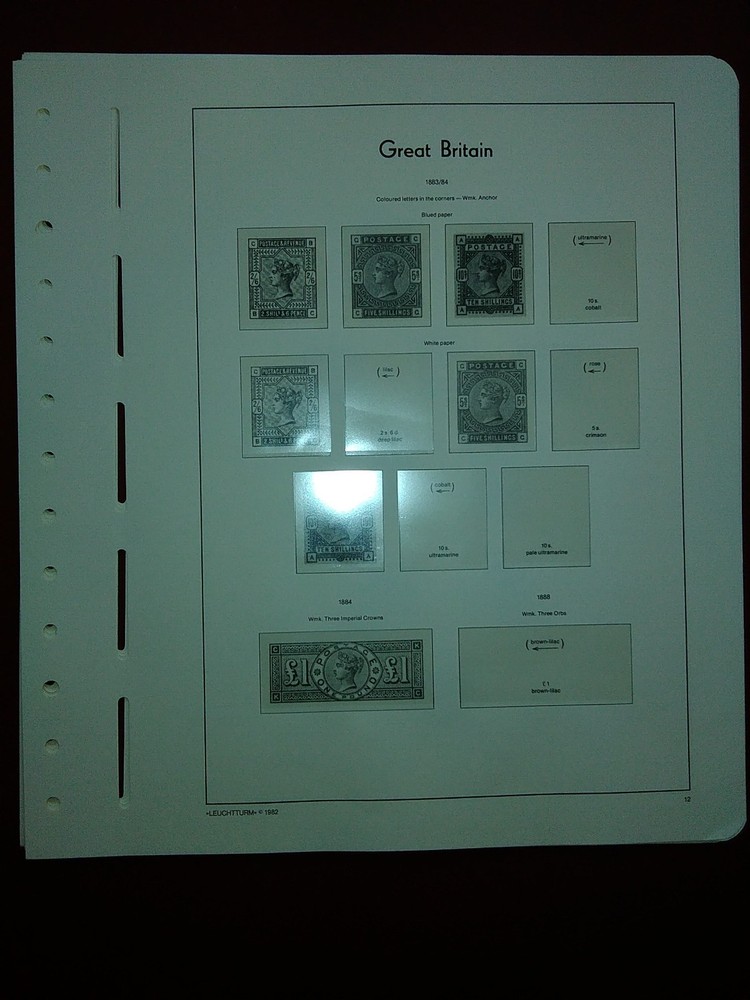 LIGHTHOUSE Hingeless album pages Great Britain 1840-1901 Used Ref 1840.1