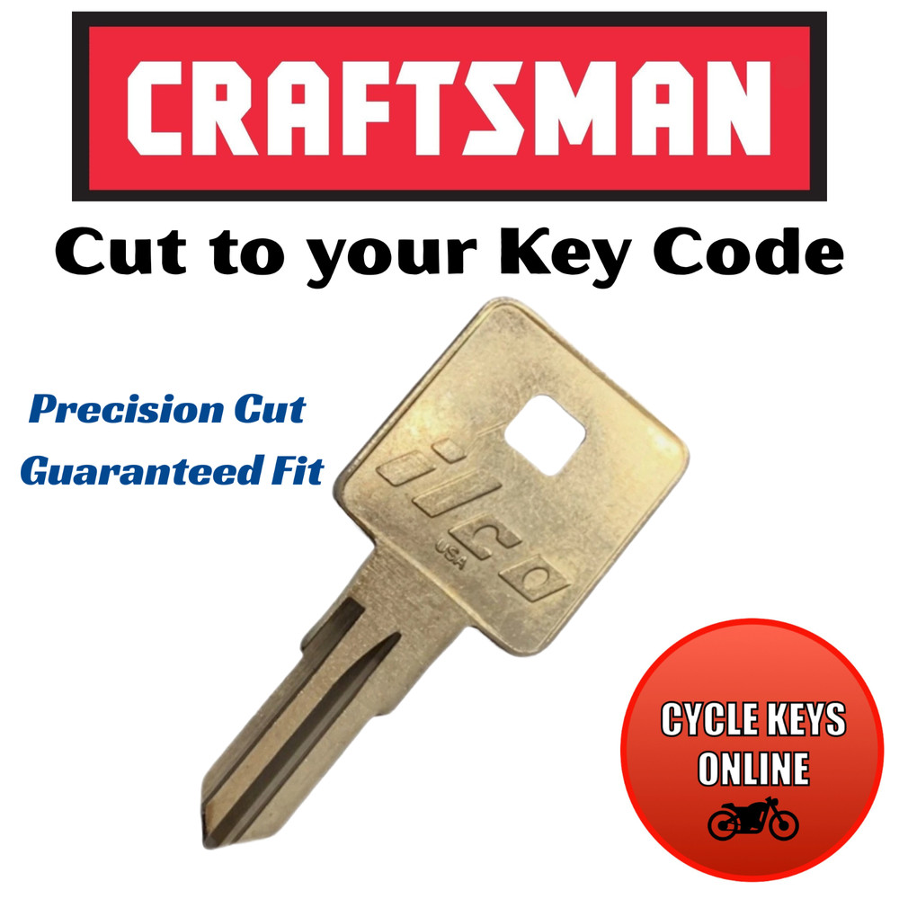 Craftsman Toolbox Keys Spare Replacement key Cut to Code 8001-8223
