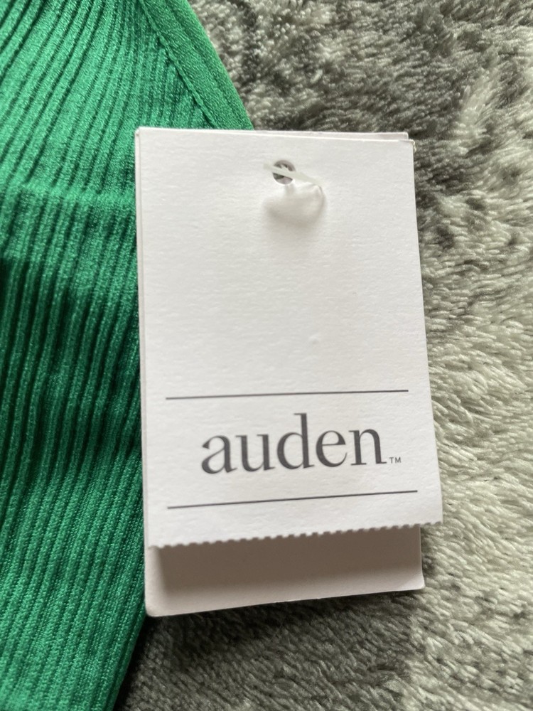 Auden Lightly Lined Bralette Simple Pullover Style Size M Green NWT