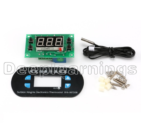 AC 220V LED Digital Thermostat Temperature Alarm Controller Meter Module Red